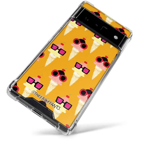 Bouffants and Broken Hearts Ice Cream with Shades Google Pixel 6 Clear Case